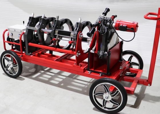 Гидравлический HDPE сварочного аппарата 220V сплавливания батта 50HZ 355MM с вагонеткой